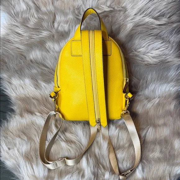 Michael Kors Vibrant Yellow Studded Backpack - Picture 3 of 6